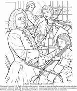 Bach Handel Composers Homeschool Frideric Johann Cool2bkids Dover Littlest Everfreecoloring Composer Publications Colouring sketch template