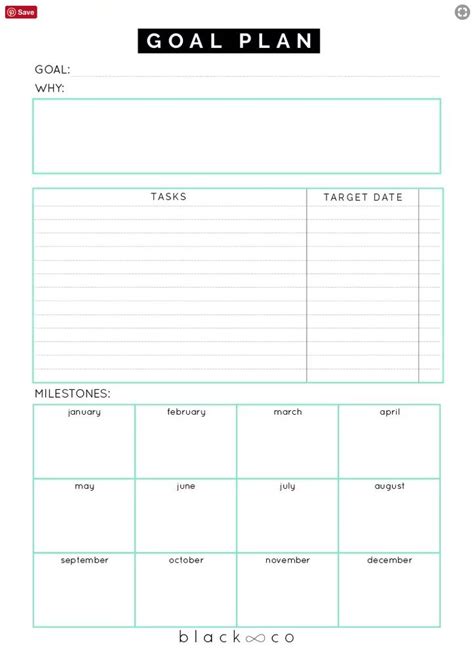 daily goal setting templates