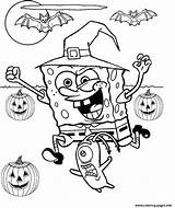 Coloring Spongebob Pages Halloween Bubakids Printable sketch template