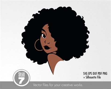 black woman svg afro woman svg svg cutting file eps dxf etsy canada