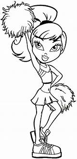 Cheerleading Bratz sketch template