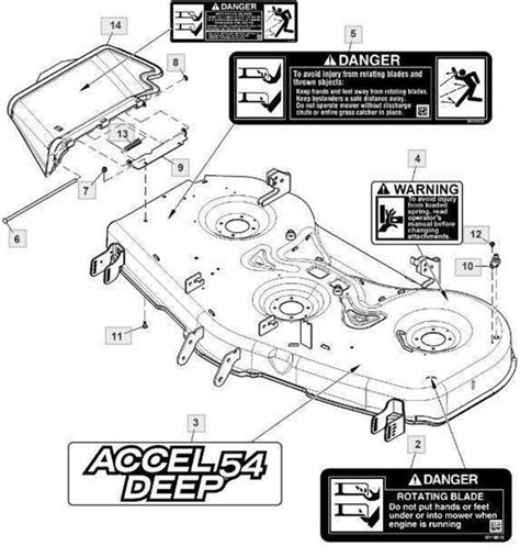 john deere   mower deck parts diagram