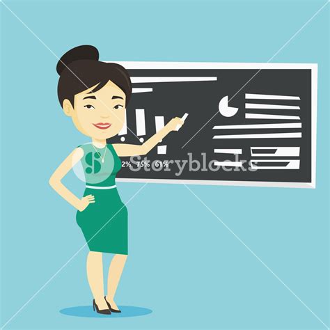 Young Asian Teacher Standing In Classroom Teacher Standing In Front Of