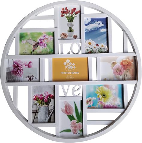 amazoncom mkun  wall collage photo frames  circular wall hanging picture collage