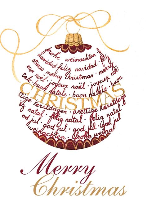 merry christmas ornament holiday greeting cards by