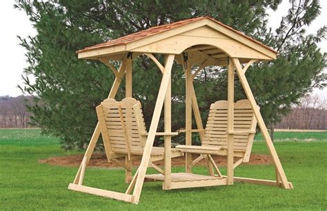 double lawn glider cedar shingle top traditional outdoor furniture plans patio swing lawn swing