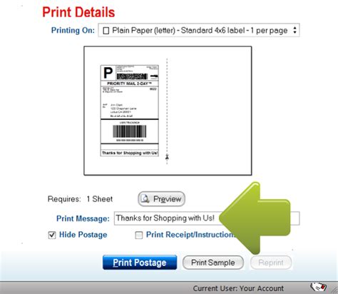 add  message  reference number   shipping label