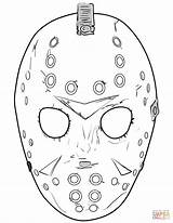Jason Coloring Mask Pages Friday 13th Printable Halloween Tattoo Face Drawing Scary Horror Printables Sheets Voorhees Movie Supercoloring Drawings Masks sketch template