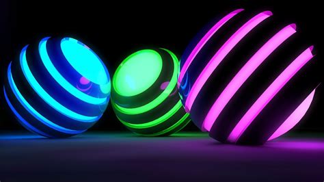 rendering graphics ball sphere rings strips glow light lights flowers reflections reflection