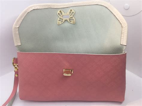 hot pink clutch bag handmade handbag   embossed real etsy