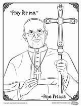 Coloring Pope Francis Pages Catholic Template Kids Schools Week Choose Board sketch template