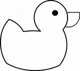 Duck Rubber Clipart Outline Coloring Pages Template Printable Clip Easy Ducky Preschool Duckling Stencil Cliparts Kids Animals Donald Color Cut sketch template