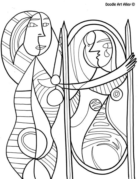 coloring pages doodle art alley