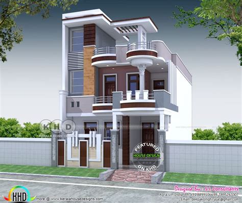 bhk  sq ft contemporary style north indian home  storey house design bungalow house