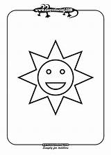Shapes Sun Coloring Pages Easy Kids Drawing Simple Toddlers Using Printable Print Getdrawings Only sketch template