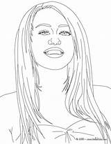 Visage Miley Cyrus Imprimer Coloriage Retrato Imprimir Designlooter Nahaufnahme Hermione Yule Granger Ausmalbilder Hellokids sketch template