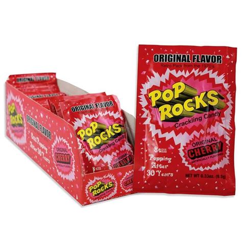 Pop Rocks Cherry 24 Count Packets Red Candy