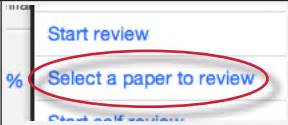 selecting  paper  peer review