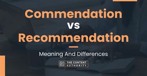 commendation  recommendation meaning  differences