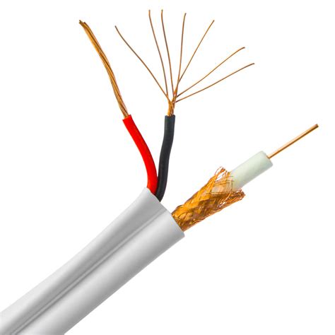 ft rg  siamese coaxialpower cable white