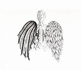 Devil Angel Wings Drawing Lucifer Demon Sketch Tattoo Drawings Paintingvalley Crossing Street Etsy Explore Collection Writerscafe Choose Board sketch template