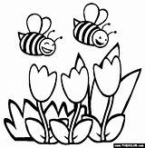 Coloring Pages Spring Bees Choose Board Bumblebee sketch template