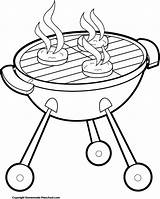 Grill Bbq Clipart Cooking Cookout Cliparts Drawing Clip Weber Hamburgers Hamburger Library Bw sketch template