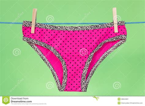 pink panties on the green background stock image image 28844961
