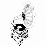 Gramophone Clipartmag Clipart sketch template