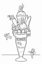 Parfait Coloring sketch template