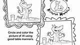 Manners Alligator sketch template