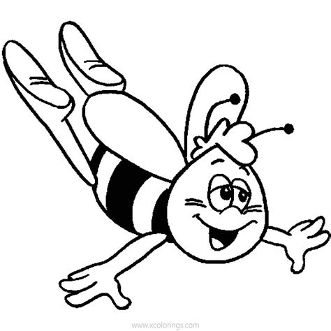 maya  bee coloring pages willy  flying xcoloringscom