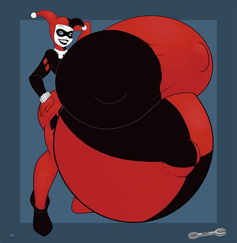 harley quinn color by badgerben body inflation know your meme