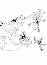 Oggy Cockroaches Coloring Pages Books sketch template