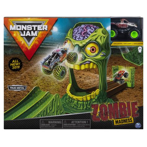 monster jam official zombie madness playset featuring exclusive die