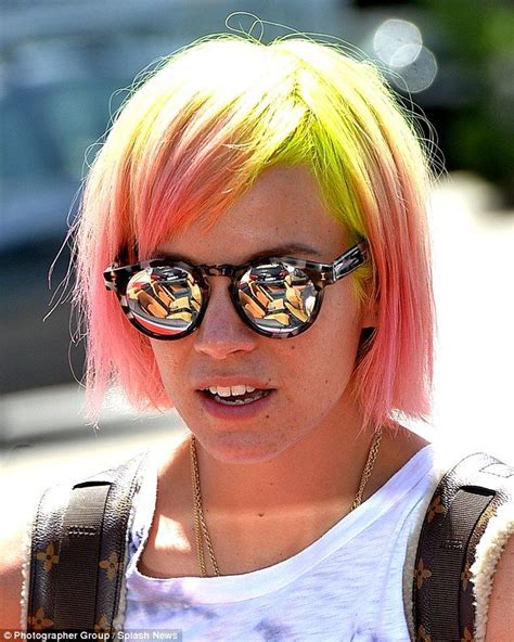 lily allen unveils new pink and neon green hair on instagram neon