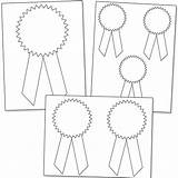 Ribbon Award Ribbons Place Blue First Printable Template Awards Kids Diy Craft Drawing Week Clipart Templates Coloring Participation Badges Horse sketch template