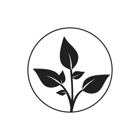 black leaf logo  vector art  vecteezy