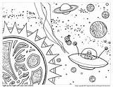 Coloring Space Pages Solar System Drawing Planets Book Kids Outer Planet Adults Worksheets Eclipse Printable Print Project Stars Earth Sheets sketch template