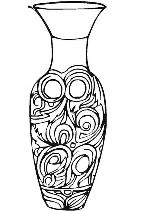 vase coloring page  printable coloring pages  kids