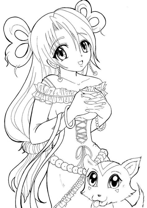 coloring sheet anime girl latest hd coloring pages printable