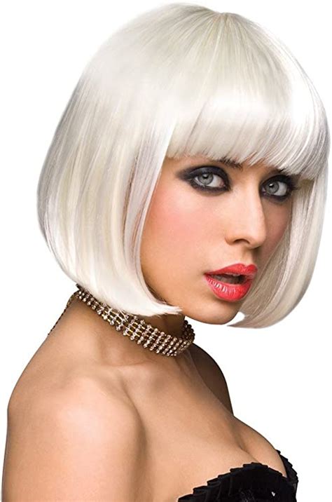 Pleasure Wigs Gaga Wig White Clothing Shoes And Jewelry