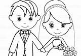 Bride Coloring Pages Groom Wedding Kids Printable Activities Easy Getdrawings Color Getcolorings sketch template