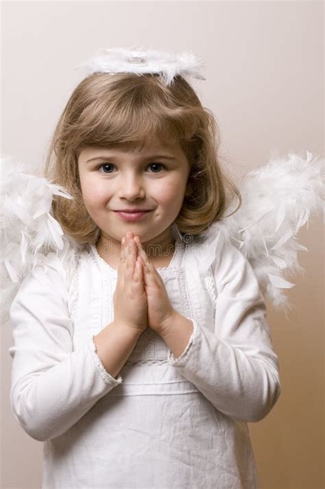 cute angel stock photo image  girl dress flight protection