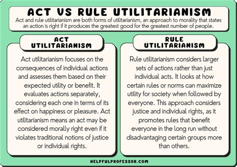 act utilitarianism  rule utilitarianism