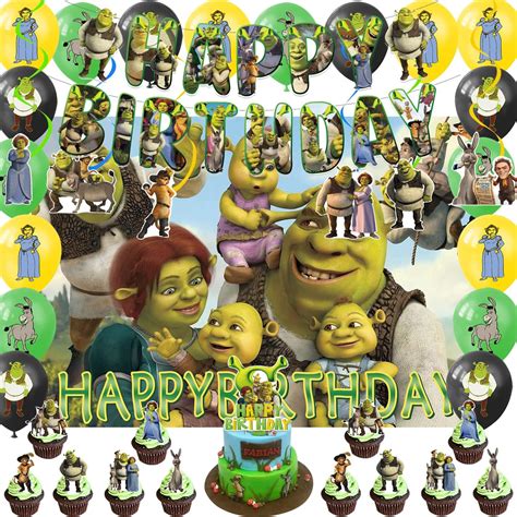 amazoncom shrek birthday party supplies decorations include  happy