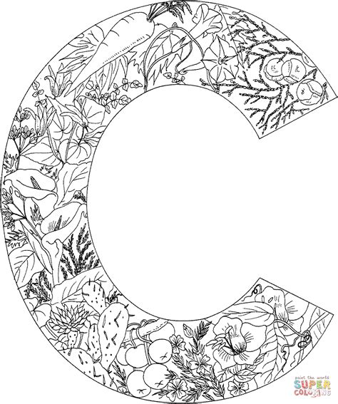fancy letter coloring pages  adults letter  hippy initial