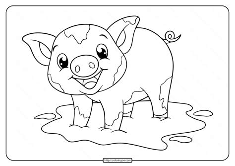 baby animal pages pig coloring pages