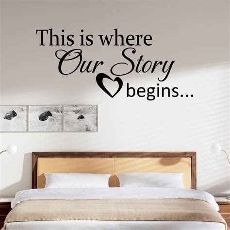Love Wall Quote This Is Where Our Story Begins Heart Decal