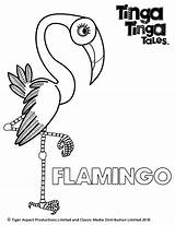 Tinga Coloring Flamingo Sketch Bbc sketch template
